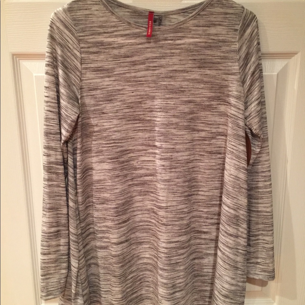 Bellamie Boutique Top with Suede Elbow Patches